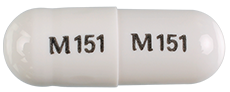 M151. A hard-shell gelatin capsule. Not actual size.